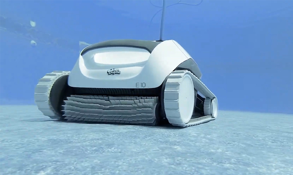 Dolphin E10 Robotic Pool Cleaner Vacuuming Pool